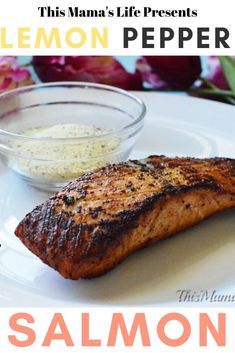 Salmon Blackened, Salmon Recipes Oven, Easy Salmon Recipe, Lobster Recipe, Lemon Pepper Salmon, Salmon With Lemon, How To Make Fish, Salmon Red