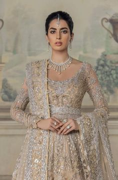 Lehenga Designs Full Sleeves, Pakistani Bridesmaid Dresses, Elan Bridal, Grey Lehenga, Pakistani Bridal Dress, Bridesmaid Dresses Uk, Wedding Lehenga Designs, Wedding Dresses Uk