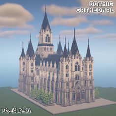 an image of a gothic castle in minecraft with the words gothic cathedral on it