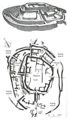 the plan and section of an ancient building