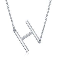 [Diamond Engagement Rings, Diamond Stud Earrings, and Gold Jewelry Online]-Angelucci Jewelry A Initial Necklace, Letter A Necklace, H Initial, Letter Necklace Initials, Sideways Initial Necklace, Valentines Gift Guide, Initial Necklaces, Silver Necklaces Women, Name Gifts