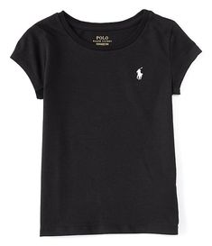 Polo Ralph Lauren Big Girls 7-16 Short-Sleeve Essentials T-Shirt | Dillard's Ralph Lauren T Shirt, Ralph Lauren Tshirt, Shirts Cute, Polo Ralph Lauren Women, Vintage Hoodies, Stockholm Fashion, Ralph Lauren Outfits, Basic Shirts, Ralph Lauren Tops