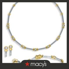 in stock Macy's Luxury Silver Jewelry, Luxury White Gold Jewelry From Macy's, Luxury Formal Jewelry From Macy's, Luxury Macy's White Gold Jewelry, Macy's Luxury Formal Jewelry, Luxury Macy's Jewelry With Diamond Accents, Luxury Macy's Jewelry For Anniversary, Macy's Luxury Jewelry For Anniversary, Two Tone Jewelry