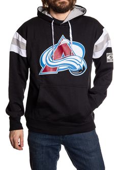 The Coastal Collection Grab this athletic throwback retro style hoodie to show off your support for the Avalanche! The mid-weight fabric and inside brushed fleece give some nice warmth. The team logo is screen printed front and center so everyone will know who you’re cheering for. This striking top features team colored shoulder stripes and bold secondary accents. Take an athletic approach to cheering on your favorite team with this eye-catching hoodie! Made from 60% cotton / 40% polyester Scree Throwback Team-colored Hoodie For Fan Gear, Sporty Cotton Hoodie For Winter Sports, Sporty Fan Merchandise Winter Sweatshirt, Sporty Winter Fan Merchandise Sweatshirt, Winter Fan Gear Sporty Hoodie, Sporty Winter Fan Gear Hoodie, Winter Sporty Fan Gear Hoodie, Sporty Winter Hoodie For Fans, Winter Sports Logo Print Hoodie