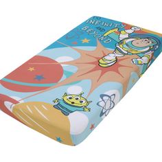 an image of a baby mattress with cartoon characters on it