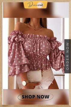 Light and Airy Shirt Off The Shoulder Tops, Shoulder Tops, Floral Blouse, Blouse Top, Ladies Tops Fashion, Women Collection, Shoulder Top, Off The Shoulder, Off Shoulder