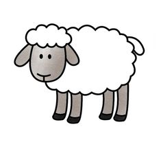 a sheep is standing in the grass coloring page