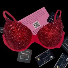 Welcome, Gorgeous Sparkly Crystal Rhinestone Bra! Made To Last Permanent Design Can Be Worn Many Times With All Different Outfits For Dancers Or Costumes! Looks Fab Underneath A Sheer Top Or Dress! Colours;Siam Red To Make Colour Changes;Add To Bundle Comment Or Send A Message, Style; Standard Padded Cups If You Would Like Extra Padding Or Natural Boost (No Padding) Or Don’t See Your Size Available Please Add To Bundle To Discuss Comment Or Send A Message After Purchase! Comes In Red Bra Colour Red Glitter Bra, Bling Bra, Rhinestone Bra, Usa Women, Red Bra, Red Rhinestone, Black Bra, Different Outfits, Make Color