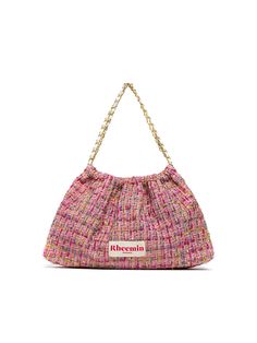 Editor's NoteStylish bag with sensible and sophisticated detail will add an accent on your outfit- Fresh mood tweed canvas fabric used- Snappy and plain design- Can be a shopper band and a shoulder bag- Classic and casual moodMeasurements (in.)- Size: 16.93 in. * 10.24 in.- Chain Handle: 27.56 in.- Full Chain: 47.24 in. Composition & Care- Tweed Canvas, Cotton Oxford- Avoid direct heat and moisture- Wipe off moisture and stains with a dry cloth- Due to the nature of the color Plain Design, Stylish Bag, Men Shoes Size, Chain Bags, Pink Bag, Mens Bottom, Canvas Fabric, Size 16, Bags Designer