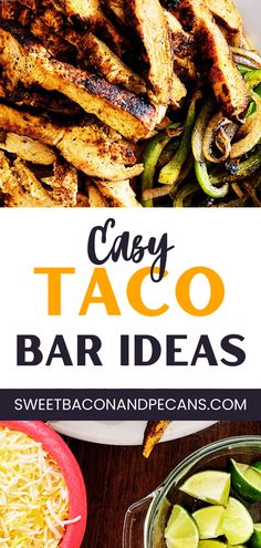 easy taco bar ideas with text overlay