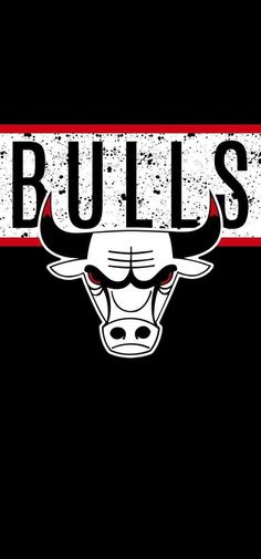 the chicago bulls logo on a black background