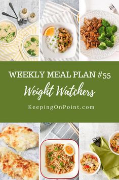 weekly meal plan 55 weight watchers to keep on track for the next 5 days