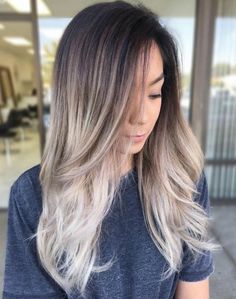 Balayage Brunette To Blonde, Hombre Hair, Dark Brunette Balayage, Natural Dark Hair, Ash Blonde Ombre, Best Ombre Hair, Brown Ombre Hair, Ash Blonde Balayage