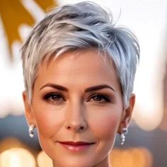 Gray Haircuts, Fine Hair Cuts, Short Hair Cuts For Round Faces, Short White Hair, Short Sassy Haircuts, Chic Short Hair, Beautiful Gray Hair, Really Short Hair