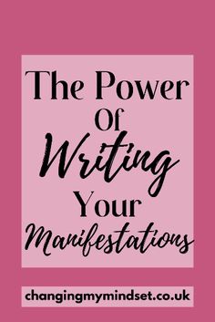 the power of writing your maidstations on pink background with text that reads,'the