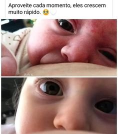 two different pictures of a baby's face and eyes