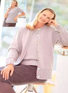 Womens round Neck Short sleeve Sweater Top & Cardigan- Twin set Cable border pattern   32"-42" in DK 8ply  Wool Knitting Pattern PDF download See images for more infromation ALL PATTERNS ARE IN ENGLISH ONLY PLEASE BE AWARE OF THIS Cardigan Short, Wool Knitting, Border Pattern, Twin Set, Short Sleeve Cardigan, Vintage Knitting, Short Sleeved Sweaters, Cardigan Tops, Sleeve Sweater