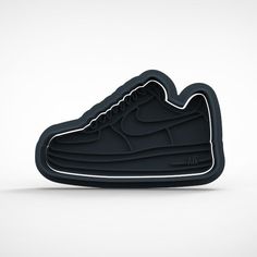 a pair of black nike air force sneakers