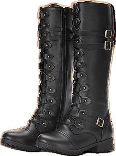 Gothic Boots With Rivets For Cosplay, Gothic Style Faux Leather Boots With Rivets, Gothic Faux Leather Boots With Rivets, Black Moto Boots For Winter Cosplay, Gothic Black Knee-high Boots For Cosplay, Gothic Moto Boots For Cosplay And Fall, Gothic Moto Boots For Cosplay In Fall, Gothic Moto Boots For Fall Cosplay, Black Riveted Boots For Cosplay