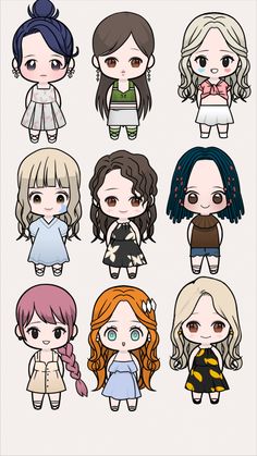 People Stickers Printable, Chibi Woman, Free Printable Paper Dolls, Anime Muslim, Digital Art Beginner, Easy Paper Crafts Diy, Paper Dolls Book, Girly Drawings, Chibi Girl