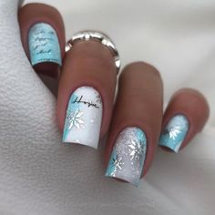 Заблокируй Telegram аккаунт/канал своему ненавистнику  @stashproject Winter Nails Designs Acrylics, Makijaż Smokey Eye, Snowflake Nails, New Year's Nails, Xmas Nails, Fancy Nails, Holiday Nails, Blue Nails