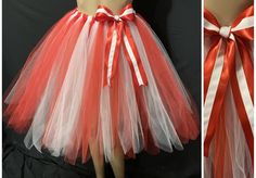 This beautiful well crafted Tutu Puts you in the mind of Candy Canes. Handmade from 100% Polyester High Quality Tulle. Soft, Comfortable 1 inch Elastic Waistband. Comes with Beautiful Red and White Bow. Very Lightweight and fun to wear. Red Tulle Tutu Dress For Christmas, Candy Cane Skirt, Red And White Tutu Dress, Red Christmas Tutu Dress Costume, Red Tutu, Tulle Tutu Skirt, Dress Up Day, Tulle Tutu, Mother's Day Photos