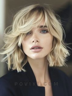 Explore 36 Trendsetting Lob Haircut with Bangs Styles for All Face Shapes in 2024 Bardot Fringe Bob, Pony Blond, Blond Bob With Bangs, Short Blonde Haircuts With Bangs, Fall 2024 Haircuts Bangs, Long Bangs 2024, Short Blonde Hair 2024, Bangs Fall 2024, Hair Bang Trends 2024