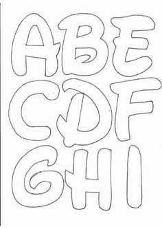 the alphabet is drawn in black and white