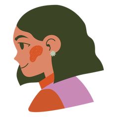 an illustration of a woman with her nose covered