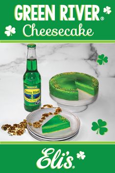 green river cheesecake advertisement with st patrick's day theme