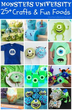 monsters university crafts and fun foods