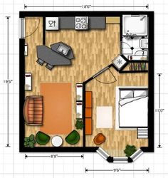 the floor plan for a small apartment