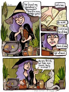 Vegan Witch, Baby Witch, Modern Witch, Witch Art, Witch Aesthetic, Witchy Vibes, A Witch, Book Of Shadows, Manga Comics