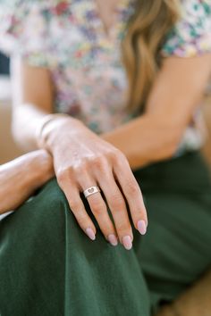 Our newest ring addition! This gorgeous wide band ring is hand sculpted in fine sterling silver. As for my favorite detail, we've carved a peek-a-boo heart just large enough to see the inside inscription. The inside of ring can be engraved with names, a special date, initials, or any other short phrase. Ring is available in sizes 5-9. Details: *ring runs true to size *if you are in between sizes - size up. *if stacking with other rings on same finger, size up. *cast in solid sterling silver *max White Wide Band Promise Ring, Wide Band Signet Ring As Fine Jewelry Gift, Fine Jewelry Engraved Wide Band Promise Ring, White Gold Wide Band Signet Ring As Gift, Heart Cut Out, Name Rings, Graduation Gifts For Her, Detailed Ring, Wide Band Rings