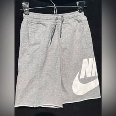 Brand New Condition | Cotton Nike Casual Bottoms With Letter Print, Casual Nike Bottoms With Letter Print, Gray Cotton Sportswear Shorts, Casual Gray Nike Shorts, Nike Bottoms, Boys Shorts, White Boys, Kids Nike, Boy Shorts