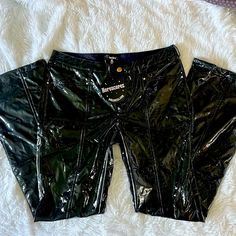 Nwt Dolls Kill Horoscopez Black Vinyl Pants With High Rise Waist And Bootcut Leg. 100% Polyurethane. Available In Size M, Xl And Xxl. Inseam 31”, Rise On M 9” And Rise On Xl, Xxl Is 9.5” Vinyl Pants, Black Vinyl, Pants Color, Dolls Kill, Boot Cut, Pant Jumpsuit, High Rise, Pants For Women, Dolls