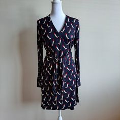 Brand New With Tag Chic Gucci V-neck Dress, Summer Wrap Dress, Gucci Dresses, Summer Wraps, Wrap Dress, Limited Time, Long Sleeve Dress, Color Blue, Navy Blue