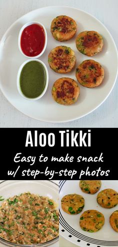 aloo tiki easy to make snack with step - by - step photos