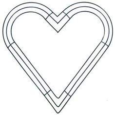 a heart shaped frame with lines in the shape of two hearts on top of each other