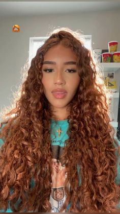 #gingerhair #haircolor #girlsss Mixed Curly Hair, Bouncy Hair, Kawaii Hairstyles, Hair Growth Tips, Dream Hair