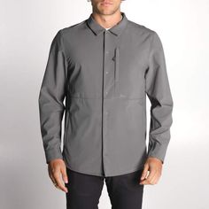 Provision Shacket Gunmetal – Imperial Motion Layering Jacket, Fall Outerwear, The Minimalist, All Seasons, Polyester Spandex, Moisture Wicking, Layering, Mens Shirts, Mens Tops