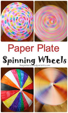 paper plate spinning wheels for kids to make