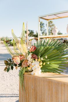 Embrace the vibrant burst of elegance with this stunning wedding centerpiece. Featuring a tropical blend of lush greenery 🌿, fan-shaped palm fronds, and colorful anthuriums, this floral arrangement boasts dreamy garden vibes. 🍃 Perfect for open-air celebrations, let these vibrant blooms inspire your special day! 🌸 Explore our board for more boho wedding ideas! #BackyardWedding #WeddingCenterpieces #BohoWedding #FloralDesign #OutdoorWeddingDecor Beach Wedding Florals, Orchid Wedding Centerpieces, Orchid Centerpieces Wedding, Wolf Wedding, Dreamy Backyard