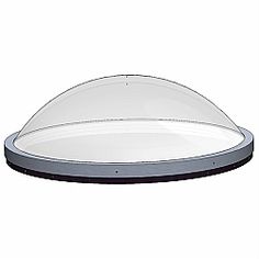 an object that looks like a dome with a black base and grey rim on the top