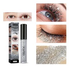 Flash Broken Diamond Mascara Fairy Flash Waterproof Lengthening Encryption Not Curling Slender Mascara Makeup Party Wedding Features: Like a starry sky, elegant and shining. Mascara instantly adds volume and length to your lashes, it gives you the length and volume lashes you want. Blendable - Can be mixed with regular mascara. If you want , longer, thicker and lustrous lashes, you can base your regular mascara before applying this mascara. It can be brushed and dyed repeatedly close to the root Catrice Mascara Glam And Doll, Glitter Mascara, Lengthen Eyelashes, Wedding Features, Natural Mascara, Crushed Diamonds, Fiber Mascara, Makeup Party, Mascara Makeup