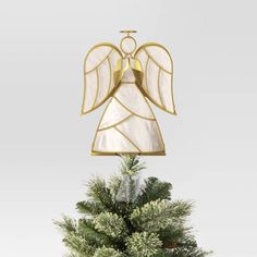 13.25" Pre-lit Angel Christmas Tree Topper Gold/white - Wondershop™ : Target Christmas Tree Topper Gold, Christmas Tree Topper Red, Gold Christmas Tree Topper, Christmas Tree Toppers Lighted, Christmas Tree Angel, Angel Christmas Tree, Light Angel, Angel Christmas Tree Topper, Angel Tree Topper