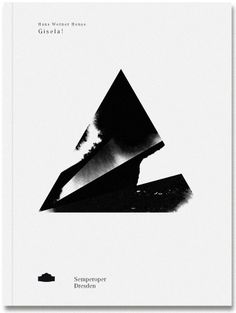 a black and white poster with an abstract design on it's back cover that reads,