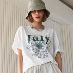 July Sunflower Graphic T-Shirts