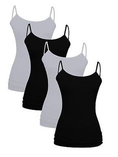 Premium Quality 4 Pack Tank Top For Women - Essential Seamless Scoop Neck Camisole, Women's Top