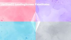 three different colored papers with the words jarsicc loading screen paints on them